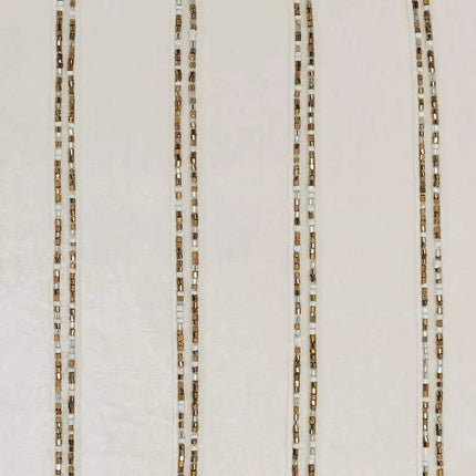 Sofia Ivory Beaded Stripes 21" x 12" Throw Pillow Vision