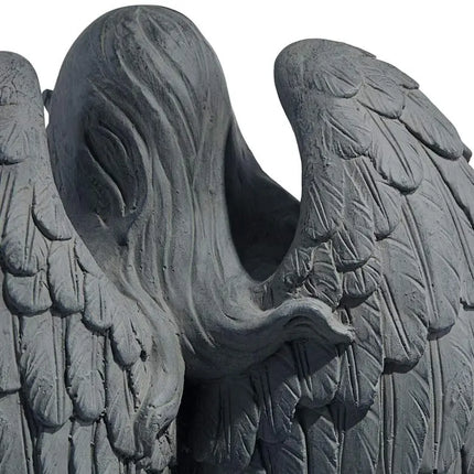 Standing Angel 25" High Faux Greystone Indoor-Outdoor Statue Quoizel