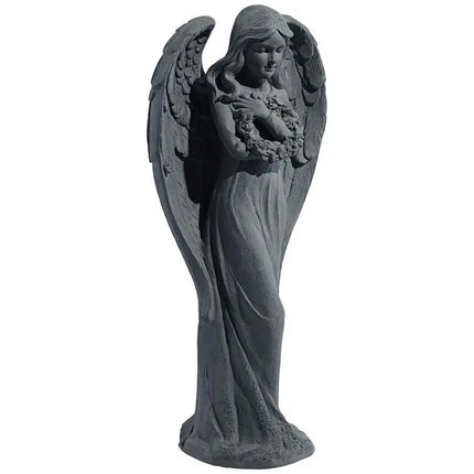 Standing Angel 25" High Faux Greystone Indoor-Outdoor Statue Quoizel