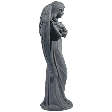 Standing Angel 25" High Faux Greystone Indoor-Outdoor Statue Quoizel
