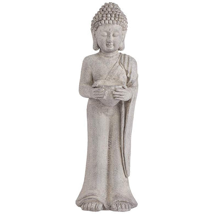 Standing Buddha 32" High Gray Indoor-Outdoor Statue