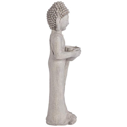 Standing Buddha 32" High Gray Indoor-Outdoor Statue