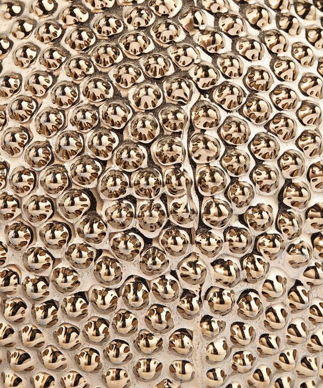 Studio 55D 8" High Glossy Brass Textured Ceramic Vase Studio 55D