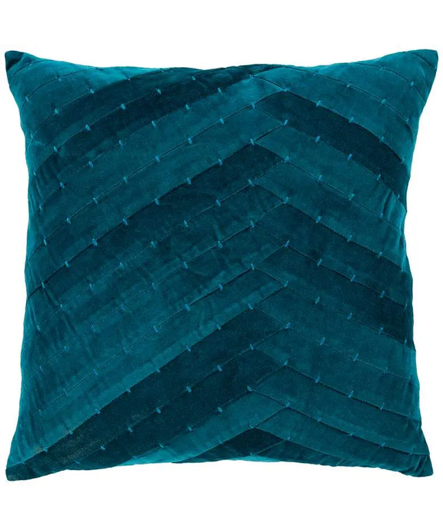 Surya Aviana Teal and Aqua 18" Square Decorative Pillow Vision
