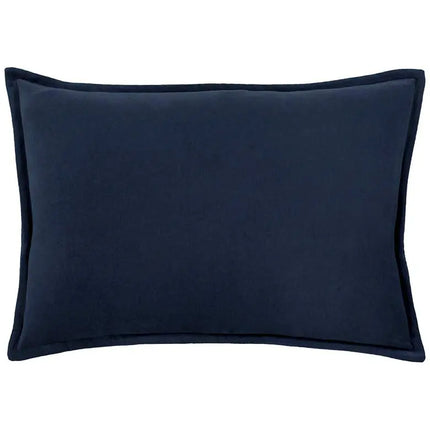 Surya Cotton Velvet Navy 19" x 13" Decorative Throw Pillow Vision
