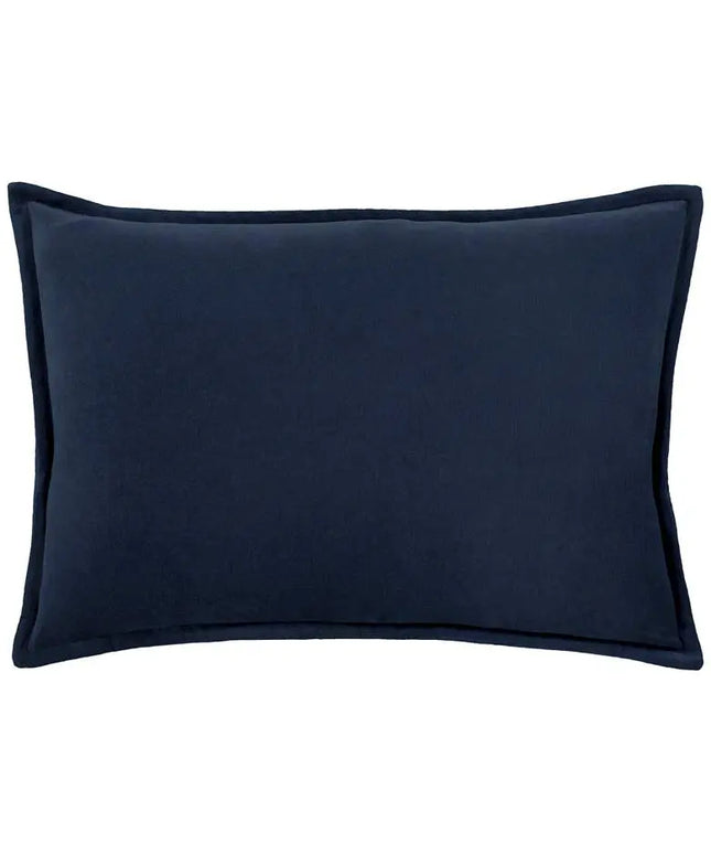 Surya Cotton Velvet Navy 19" x 13" Decorative Throw Pillow Vision