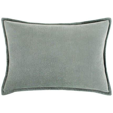 Surya Cotton Velvet Sea Foam 19" x 13" Decorative Pillow Vision