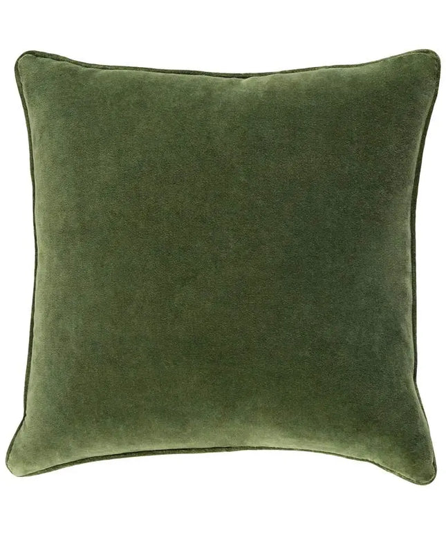 Surya Safflower Grass Green 18" Square Decorative Pillow Vision