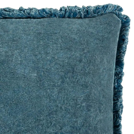 Surya Washed Cotton Velvet Denim 20" Square Throw Pillow Vision