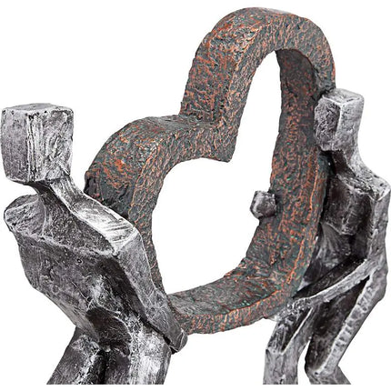 The Weight of Love 12" High Figurines and Heart Sculpture Quoizel