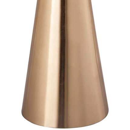 TOV Addyson 16" Wide Brushed Gold and Gray Marble Modern Side Table