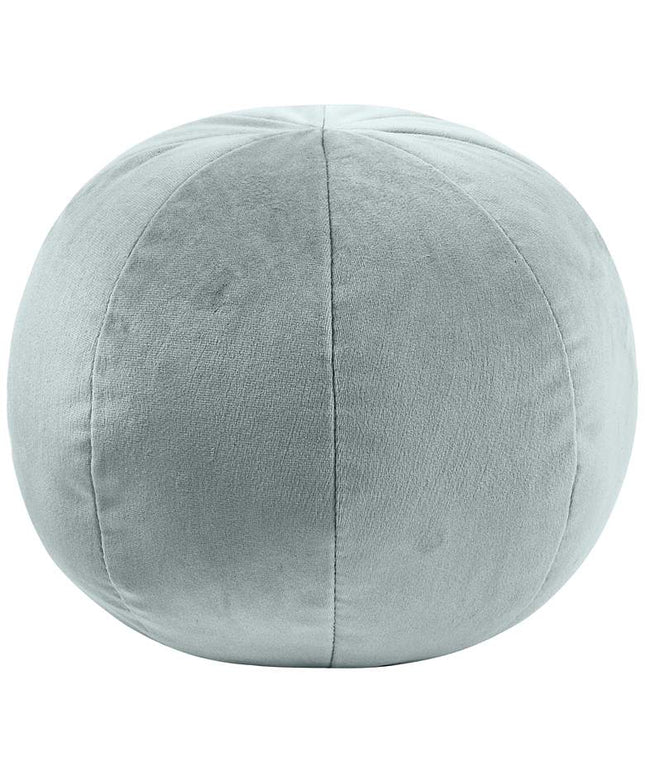 TOV Boba 14" Wide Sea Blue Velvet Round Decorative Pillow Vision