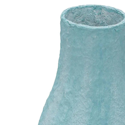 TOV Cotton Mache 12" High Modern Cloudy Blue Decorative Vase Dahlia Studios