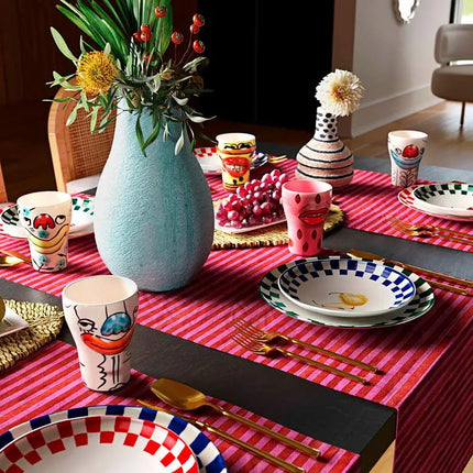 TOV Cotton Mache 12" High Modern Cloudy Blue Decorative Vase Dahlia Studios