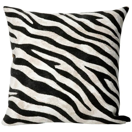 Trans-Ocean Visions I Zebra Black 20" Square Throw Pillow Vision