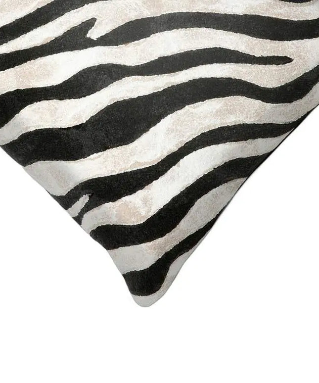 Trans-Ocean Visions I Zebra Black 20" Square Throw Pillow Vision