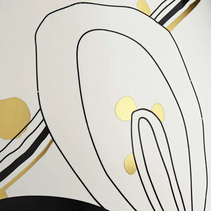 Tribeca 10 3/4" High Matte White Decorative Graphic Vase Dahlia Studios