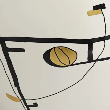 Tribeca 12 1/2" High Matte White Decorative Graphic Vase Dahlia Studios