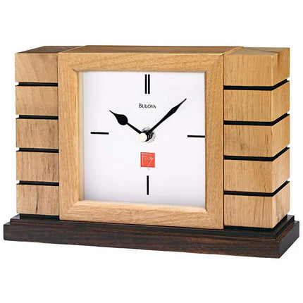 Usonian II 9 1/2" Frank Lloyd Wright Bulova Mantel Clock Clock
