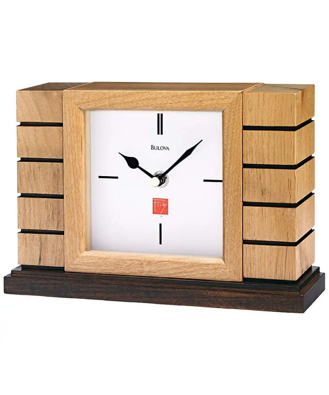Usonian II 9 1/2" Frank Lloyd Wright Bulova Mantel Clock