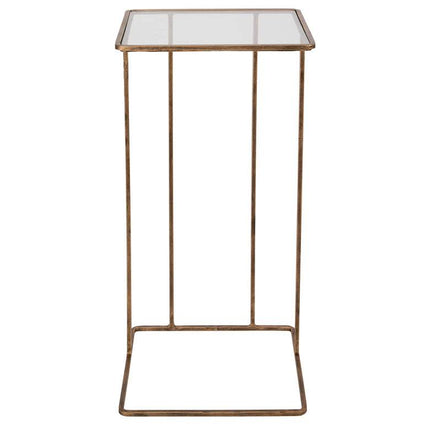 Uttermost Cadmus 12" Wide Antiqued Gold Side Table