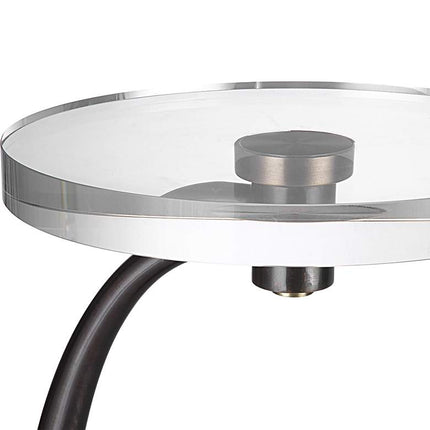 Uttermost Fawn 12" Wide Dark Bronze Metal Round Drink Table