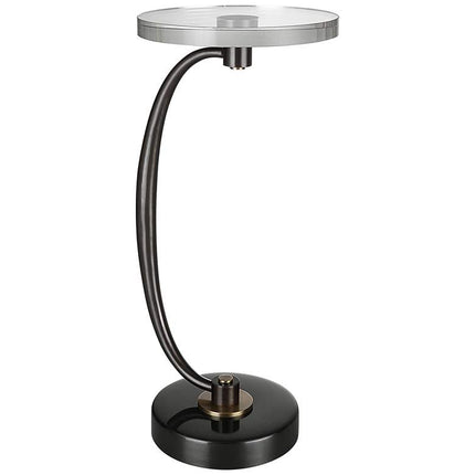 Uttermost Fawn 12" Wide Dark Bronze Metal Round Drink Table