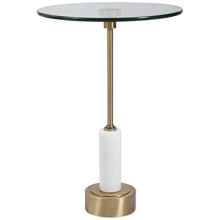 Uttermost Portsmouth 15 3/4" Wide Brushed Brass Accent Table