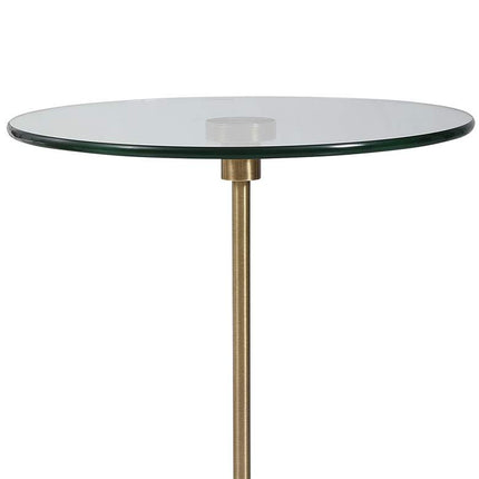 Uttermost Portsmouth 15 3/4" Wide Brushed Brass Accent Table