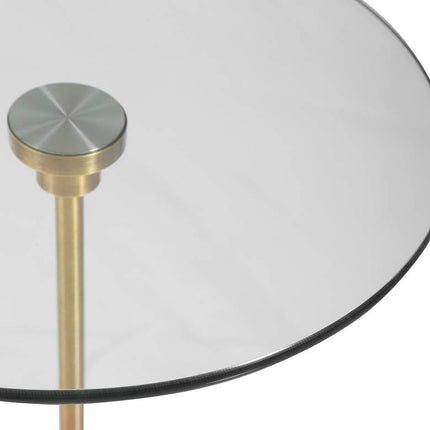 Uttermost Portsmouth 15 3/4" Wide Brushed Brass Accent Table