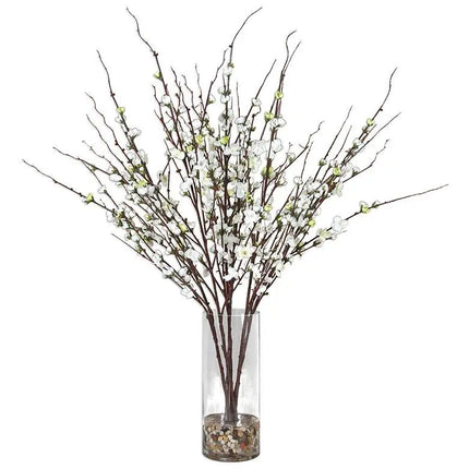 Uttermost Quince Blossoms Silk 36" High Faux Flower in Vase Uttermost