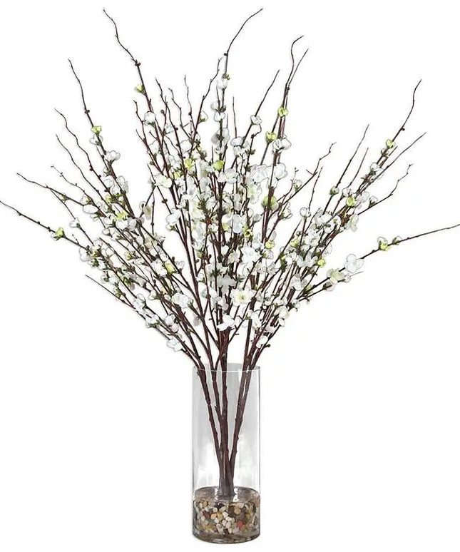 Uttermost Quince Blossoms Silk 36" High Faux Flower in Vase Uttermost