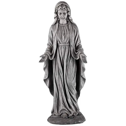 Virgin Mary Gray Stone 29" High Outdoor Statue Quoizel
