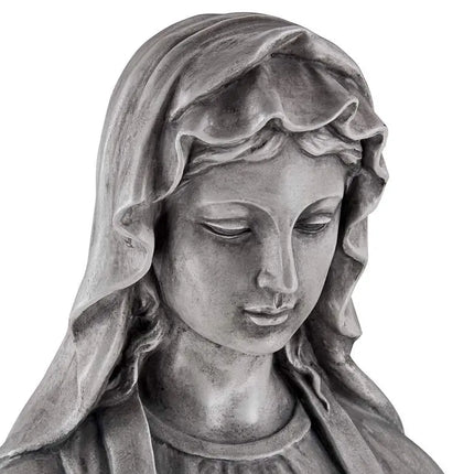Virgin Mary Gray Stone 29" High Outdoor Statue Quoizel