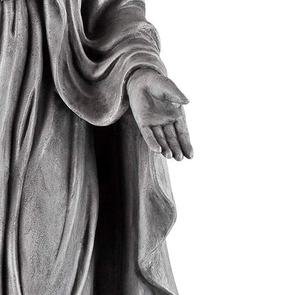 Virgin Mary Gray Stone 29" High Outdoor Statue Quoizel