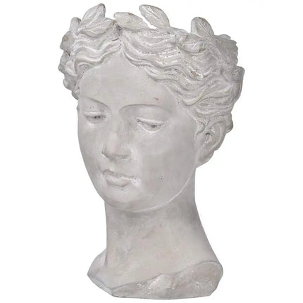 Visage Whitewash 10 1/2" High Bust Decorative Vase Dahlia Studios