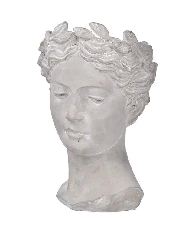 Visage Whitewash 10 1/2" High Bust Decorative Vase Dahlia Studios