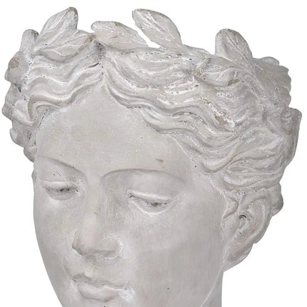 Visage Whitewash 10 1/2" High Bust Decorative Vase Dahlia Studios