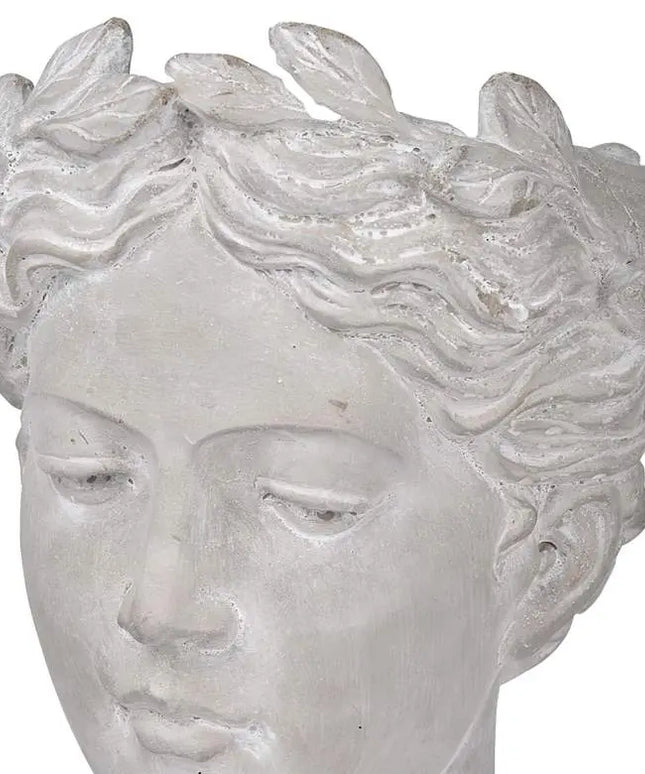 Visage Whitewash 10 1/2" High Bust Decorative Vase Dahlia Studios