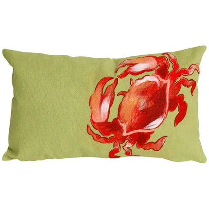 Visions I Crab Red 20" x 12" Indoor-Outdoor Pillow Vision