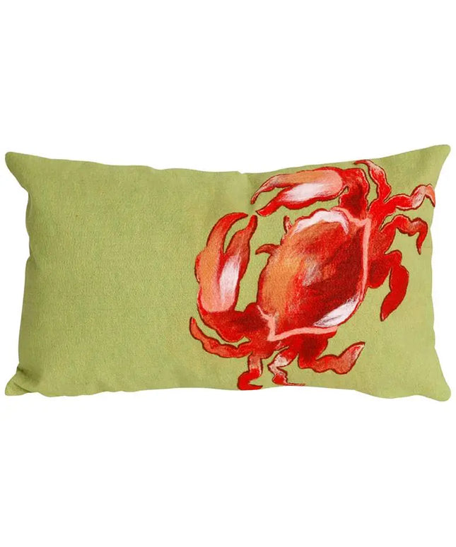 Visions I Crab Red 20" x 12" Indoor-Outdoor Pillow Vision