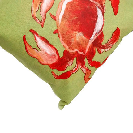 Visions I Crab Red 20" x 12" Indoor-Outdoor Pillow Vision