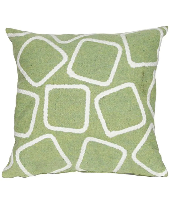 Visions I Squares Lime 20" Square Indoor-Outdoor Pillow Vision