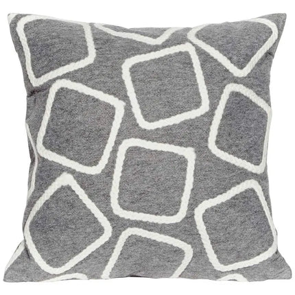 Visions I Squares Silver 20" Square Indoor-Outdoor Pillow Vision