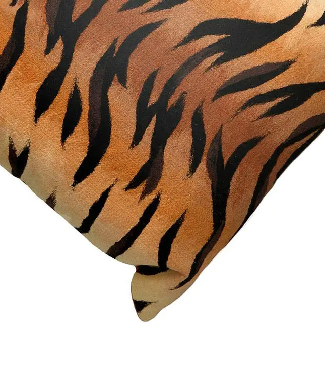 Visions I Tiger Print Brown 20" x 12" Indoor-Outdoor Pillow Vision