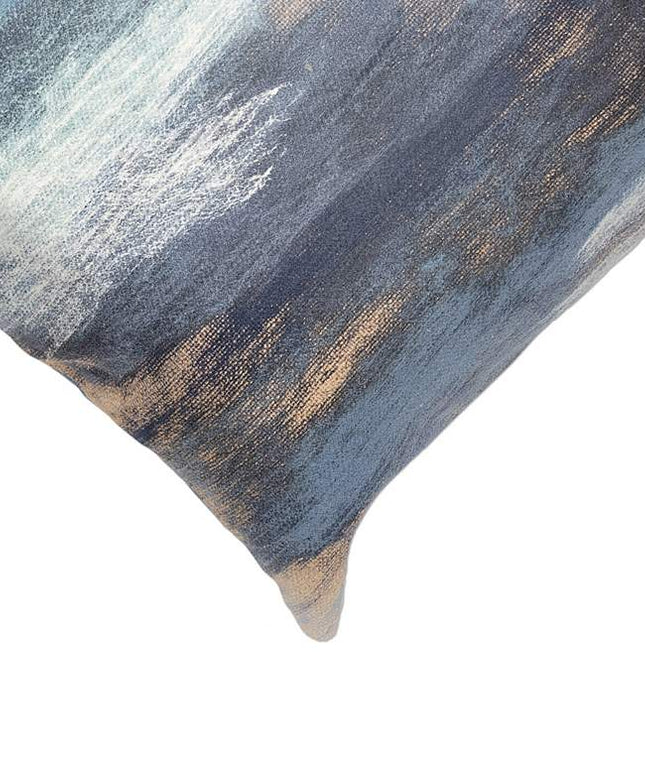 Visions I Vista Aqua and Brown 20" Square Throw Pillow