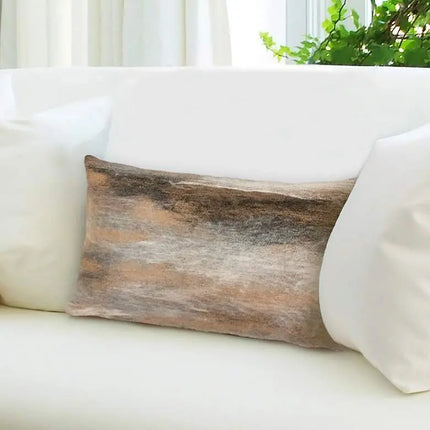 Visions I Vista Beige 20" x 12" Indoor-Outdoor Throw Pillow Vision