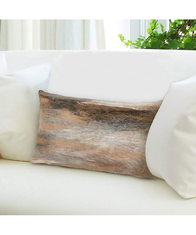 Visions I Vista Beige 20" x 12" Indoor-Outdoor Throw Pillow Vision