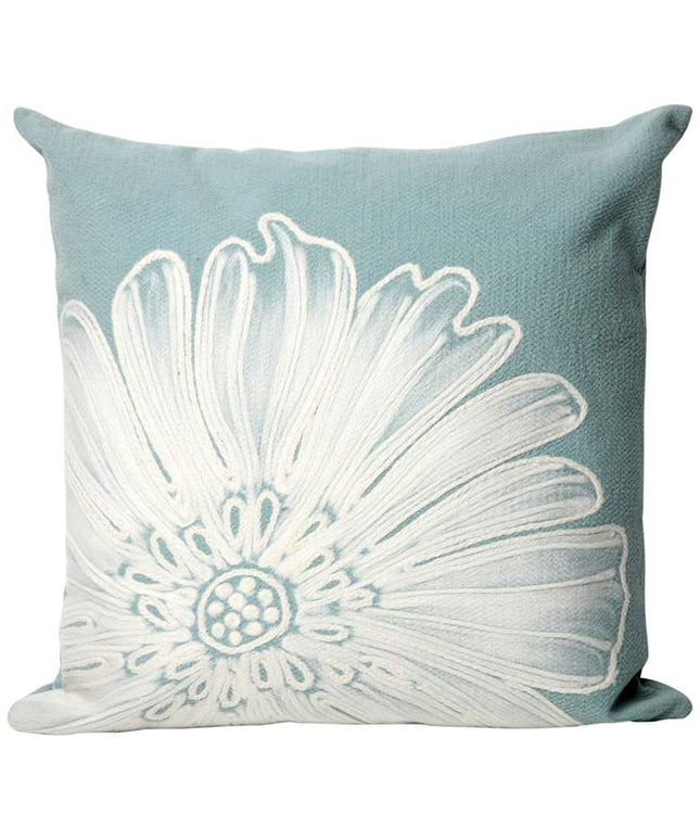 Visions II Antique Medallion Aqua 20" Square Throw Pillow Vision