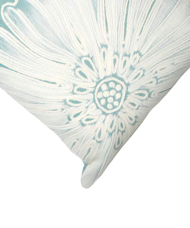 Visions II Antique Medallion Aqua 20" Square Throw Pillow Vision